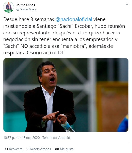 Juan Carlos Osorio, Santiago Escobar, Atlético Nacional, Jaime Dinas (2)