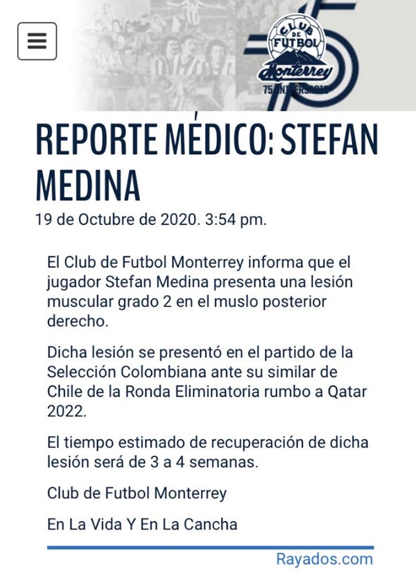Selección Colombia: ¡Parte médico oficial de la lesión de Stefan!