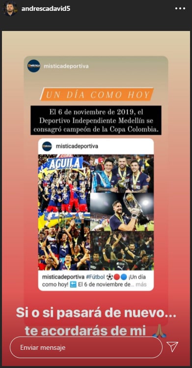 Andrés Cadavid, DIM, Deportivo Independiente Medellín, Copa Colombia 2019