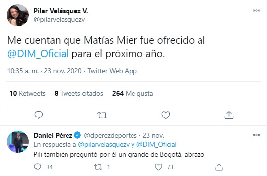 Matías Mier, Equidad Seguros, DIM, Deportivo Independiente Medellín, Liga BetPlay 2020, Pilar Velásquez, Daniel Pérez