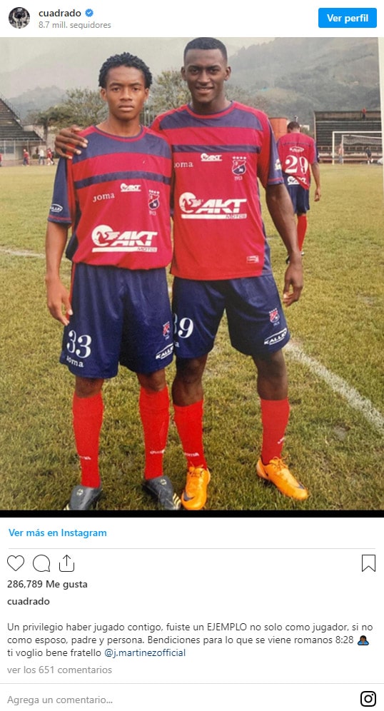 Juan Guillermo Cuadrado, dedicatoria, Jackson Martínez, Selección Colombia, Deportivo Independiente Medellín