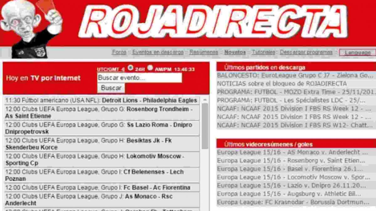 Ya No Existe Roja Directa La Web Del Fútbol Gratis Por Internet