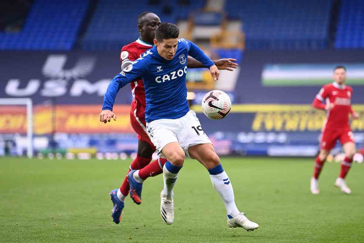 James Rodríguez, el mejor jugador del Everton