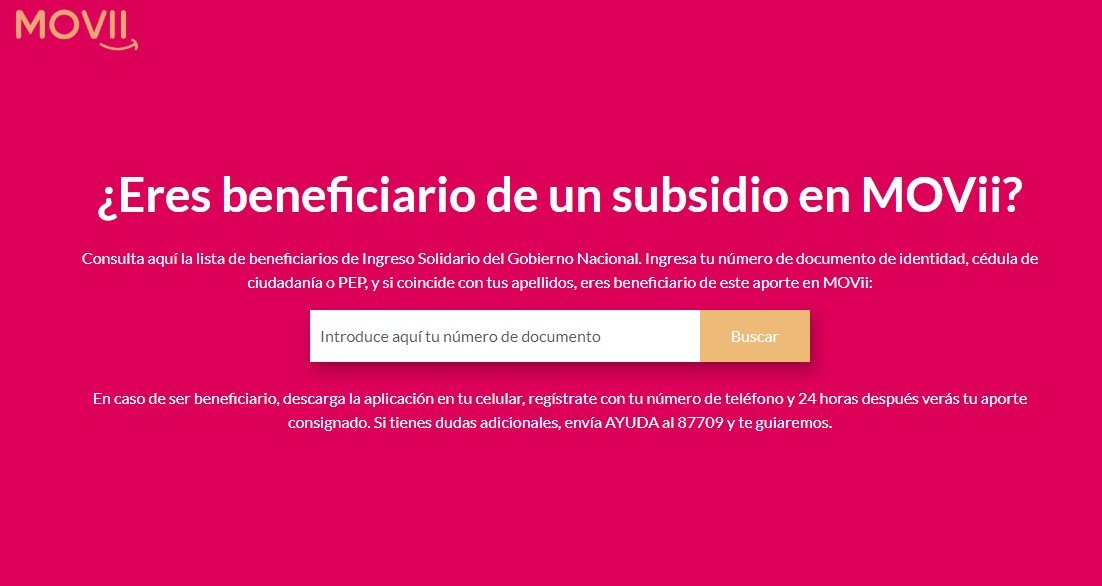 Consulte si está en la lista de beneficiarios del Ingreso Solidario en MOVii