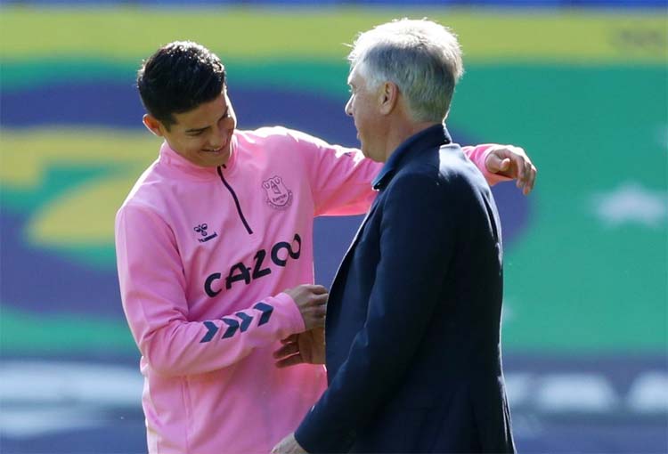 Carlo Ancelotti y la razón por la que James Rodríguez mejorará en Everton