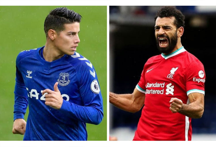 James Rodríguez y Mohamed Salah, igualados en estadística de la Premier League