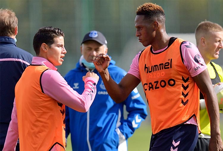 James Rodríguez, Yerry Mina y el último fichaje de Everton