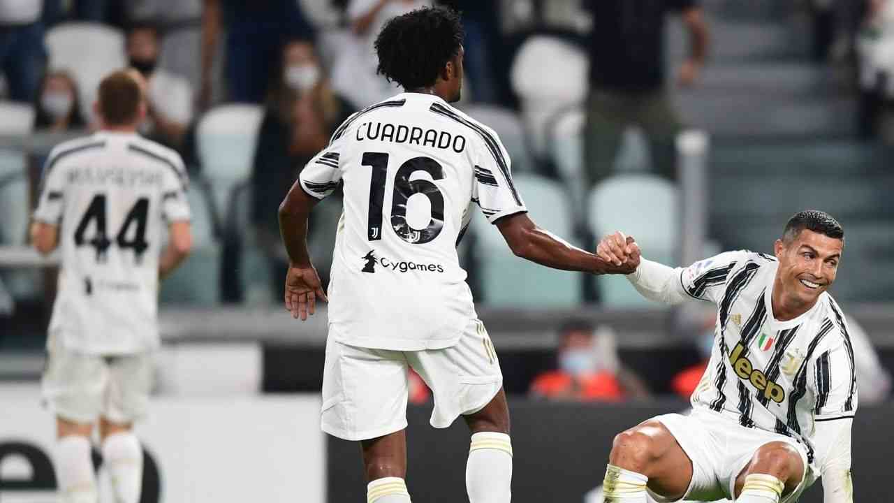 Asistencia de Cuadrado a CR7 para el empate de la Juventus