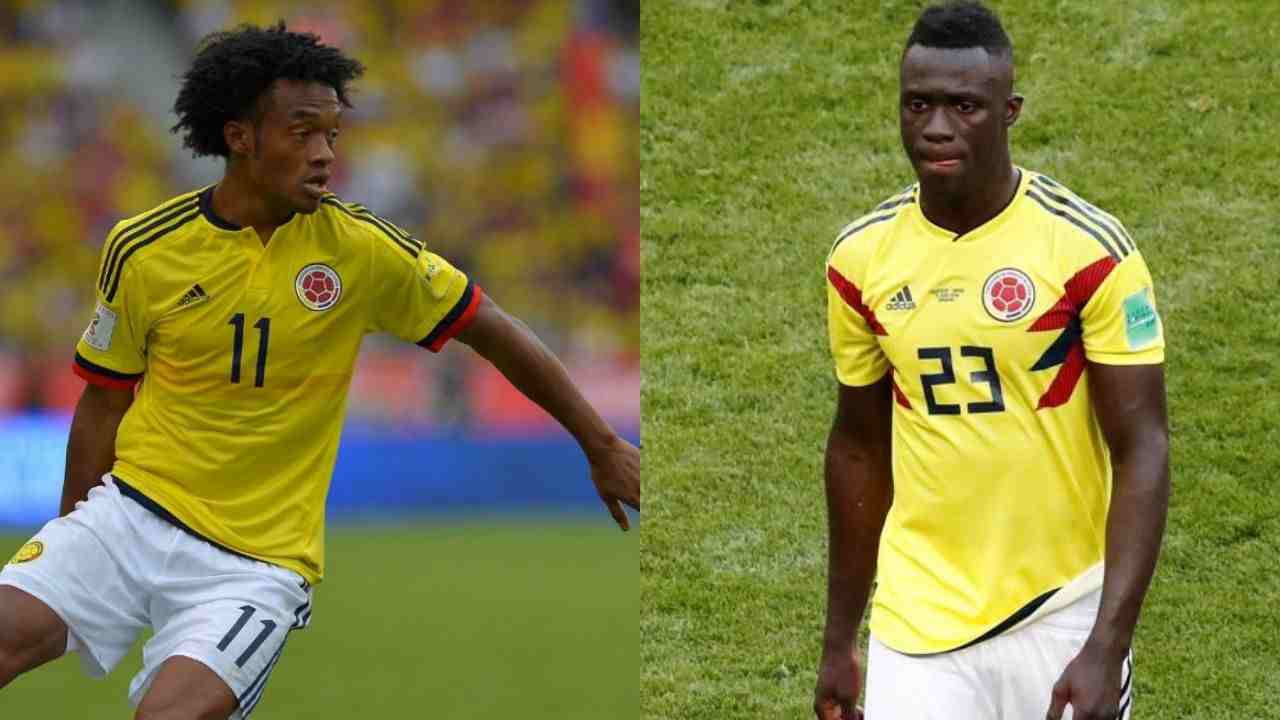 El beso de Cuadrado a Dávinson Sánchez