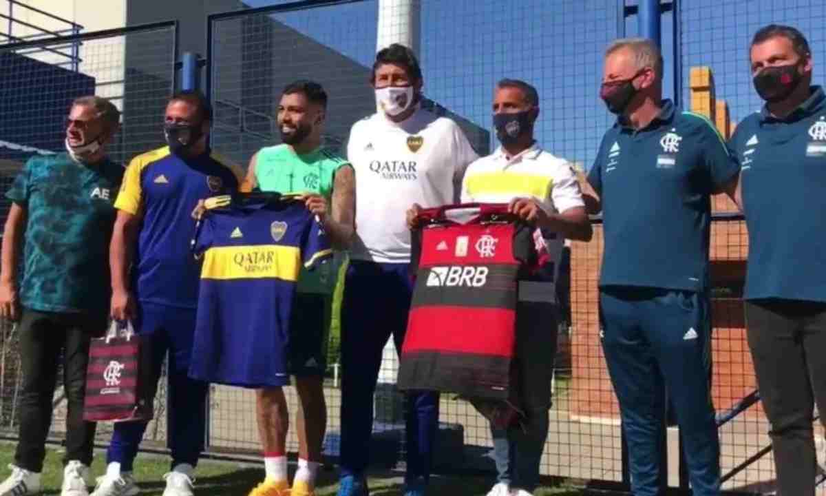 'Gabigol' y su intercambio de camisetas con Boca Juniors