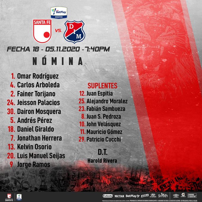 Independiente Santa Fe 2020 : Podria Salir Una Estrella De Independiente Santa Fe Debido A Su Bajo Nivel Cali Buenaventura : Check spelling or type a new query.