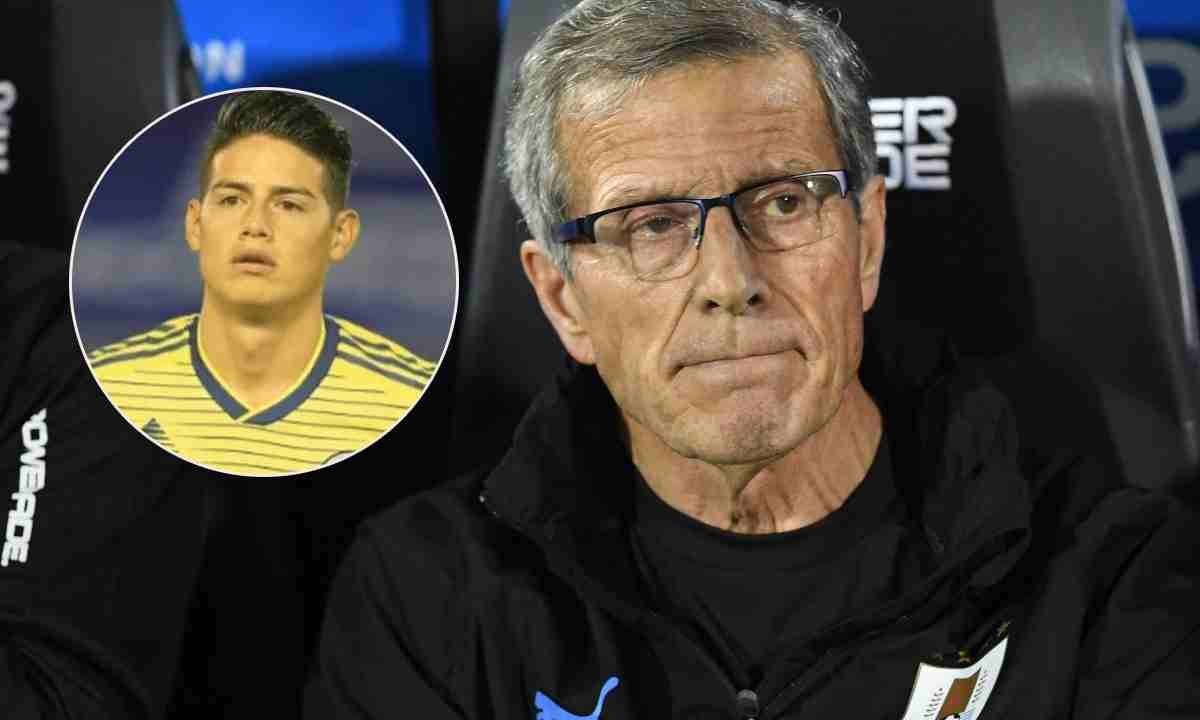 Lo que dijo Tábarez sobre Colombia y James Rodríguez