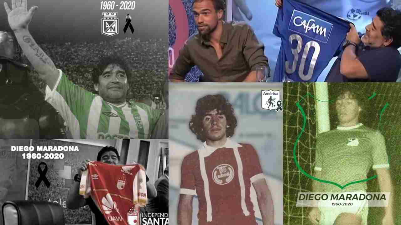 Los mensajes de los clubes colombianos tras muerte de Maradona