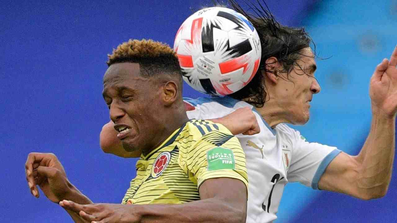 Yerry Mina y su pésimo partido con la Selección Colombia