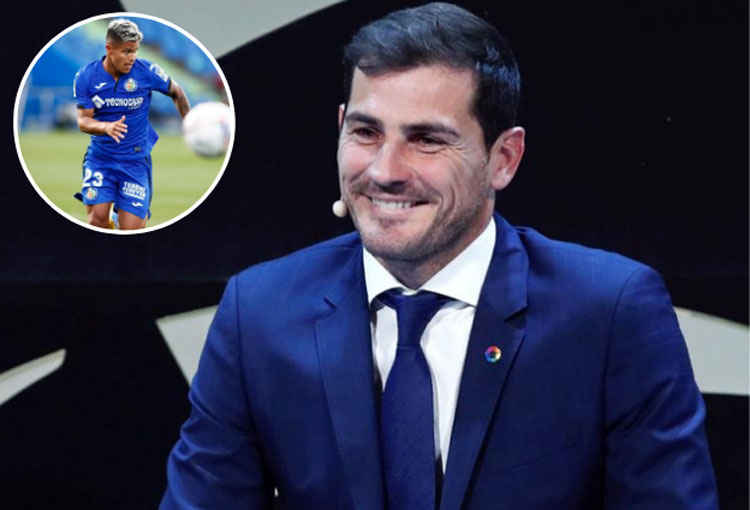 Iker Casillas, uno de los más felices con el gol del Cucho Hernández