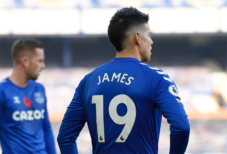 James Rodríguez pierde terreno en importante estadística de la Premier League