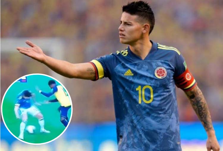 ¡El túnel que le hicieron a James Rodríguez en Ecuador!