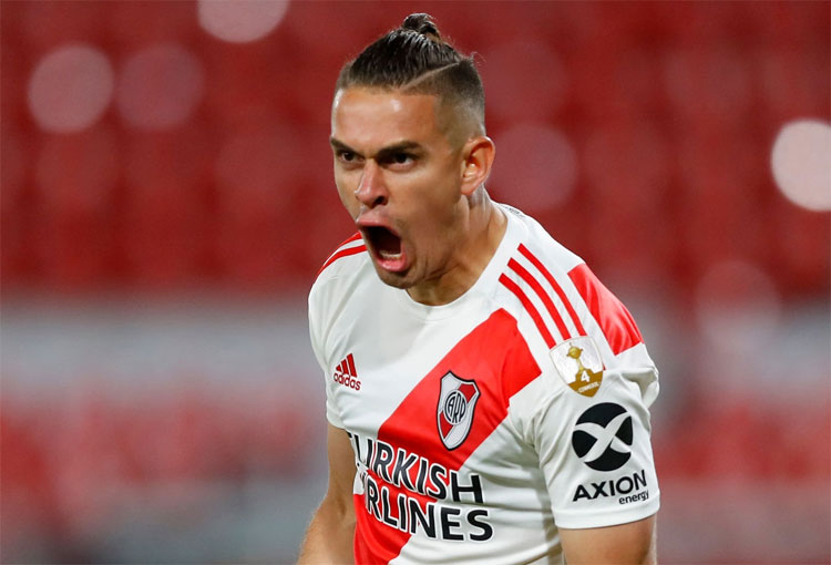 Santos Borré: el colombiano mejor valorado en Copa Libertadores