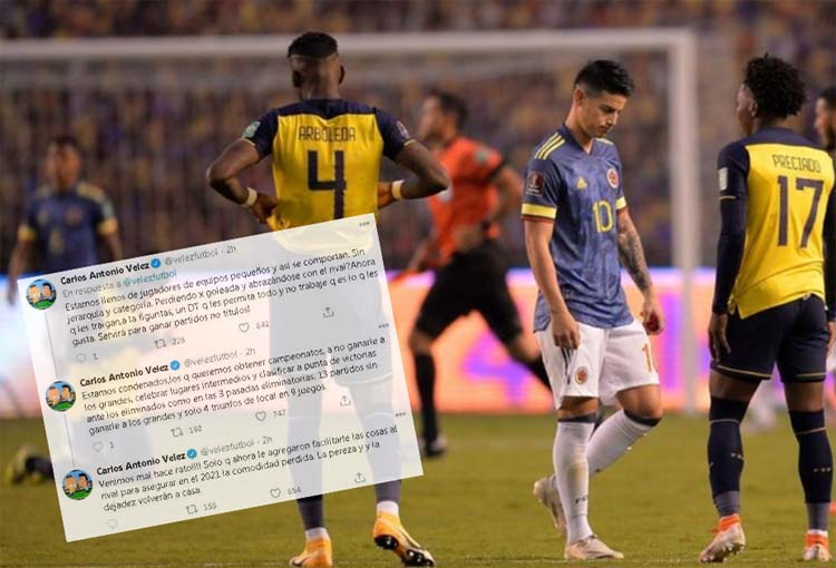 Carlos Antonio Vélez y la dura crítica a los jugadores de la Selección Colombia