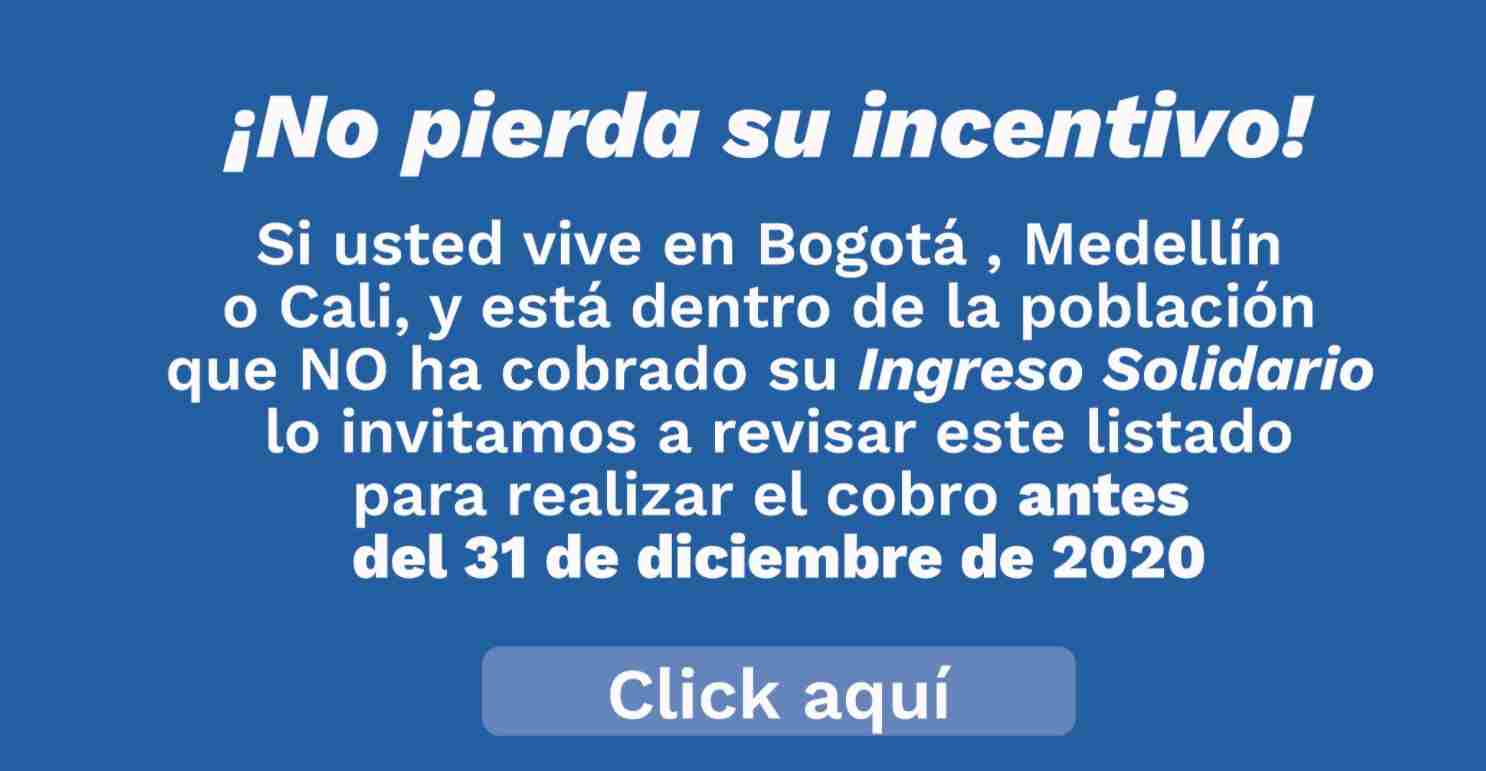 Listados de beneficiarios pendientes del Ingreso Solidario