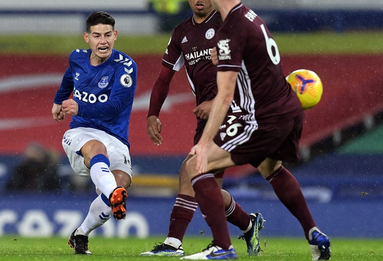 James Rodríguez, Yerry Mina, Everton FC, Leicester City FC, Newcastle United FC, Premier League 2020-21