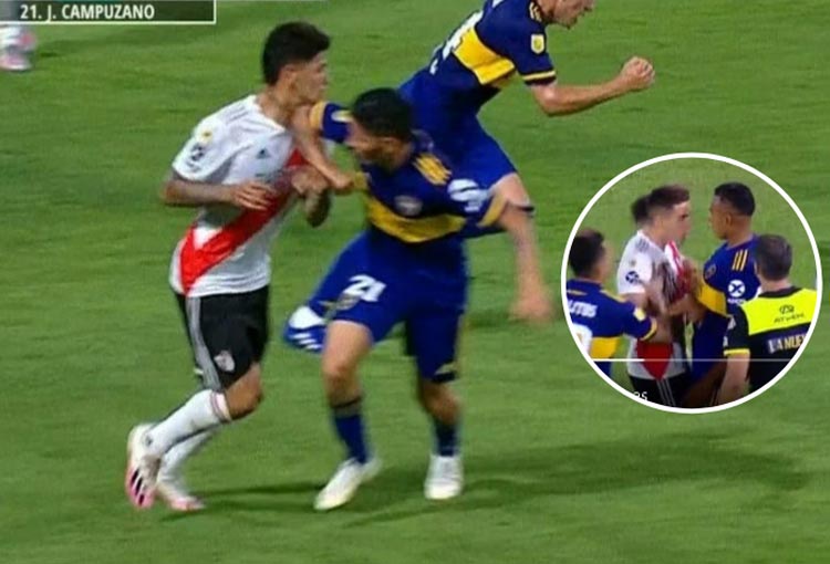 Peleas colombianas en el Boca vs River: Campuzano, Carrascal, Villa y Borré
