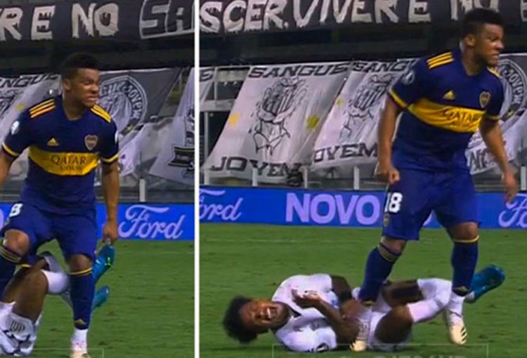 Todas las críticas a Frank Fabra por su pisotón en Copa Libertadores