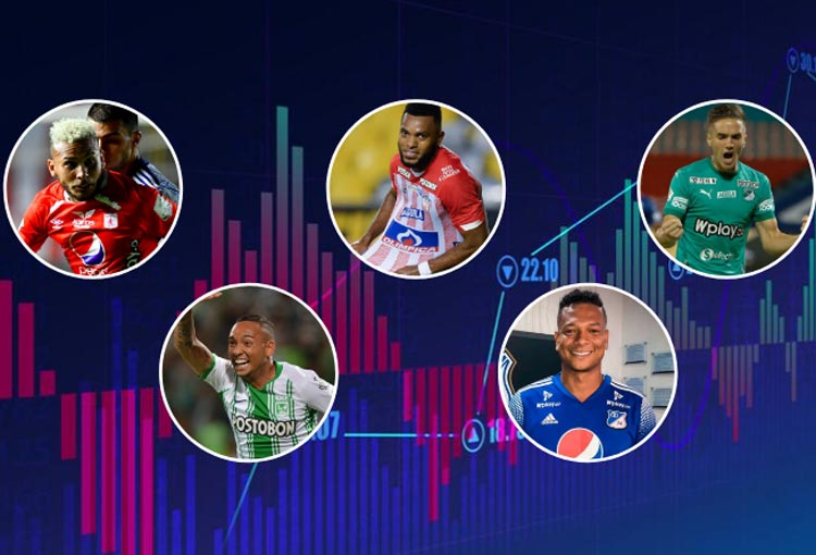 Top 10 de los futbolistas más caros de la Liga BetPlay