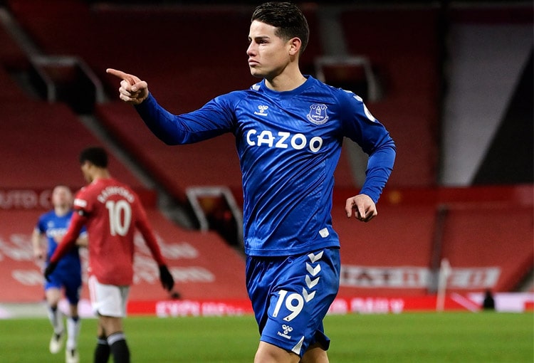Everton FC, Premier League 2020-21, Carlo Ancelotti, James Rodríguez, Fulham FC, Selección Colombia
