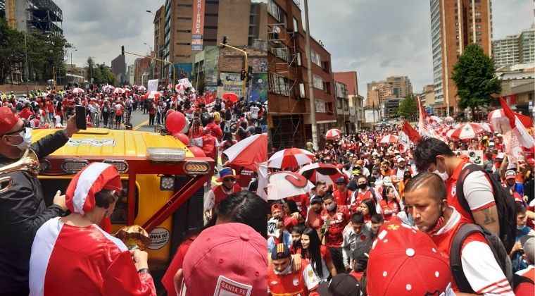¡Los 80 del león! centenares de hinchas de Santa Fe celebran en la carrera séptima