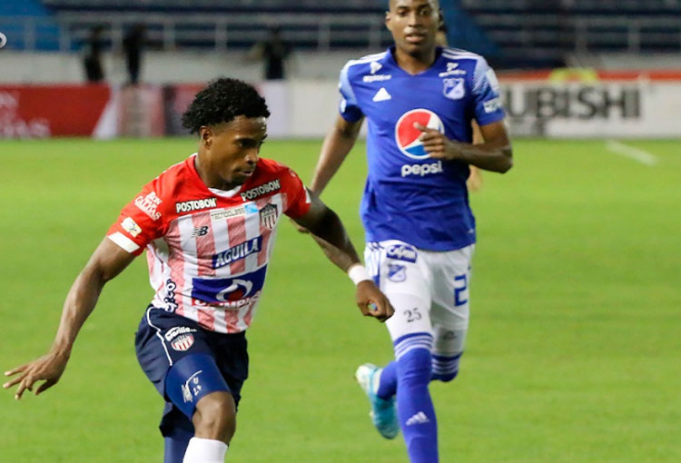 Fabián Viáfara, partido número 40 con Junior y primer gol