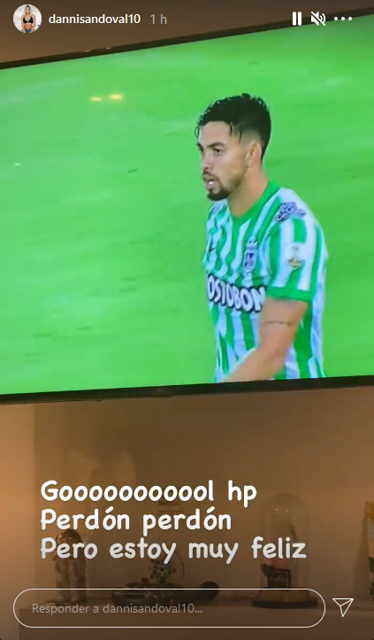 Daniela Sandoval, Andrés Andrade, Andrés 'Rifle' Andrade, Atlético Nacional, Liga BetPlay 2021-I, Copa Libertadores 2021, Viralgol, celebración (1)