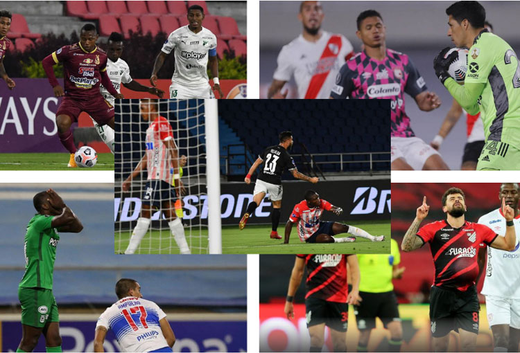 Los tristes desenlaces de los equipos colombianos en Libertadores y Sudamericana 2021